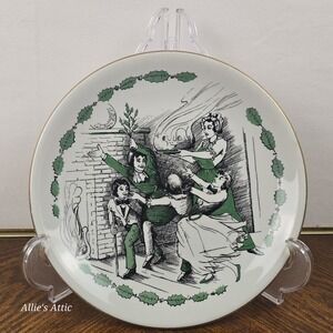 Christmas Cookie Sharing Plate Plum Pudding Shenango Charles Dickens Vtg 1961
